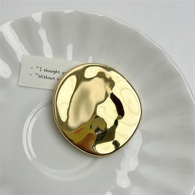 OIDIMS Vintage Geometric Metal Brooch Pins for Women Men Fashion Irregular Round Corsage Lapel Badges Coat Sweater Scarves Shawl Dress Accessory Fashion Wedding Party Prom Jewelry for Girlfriend Ladies - Image 3